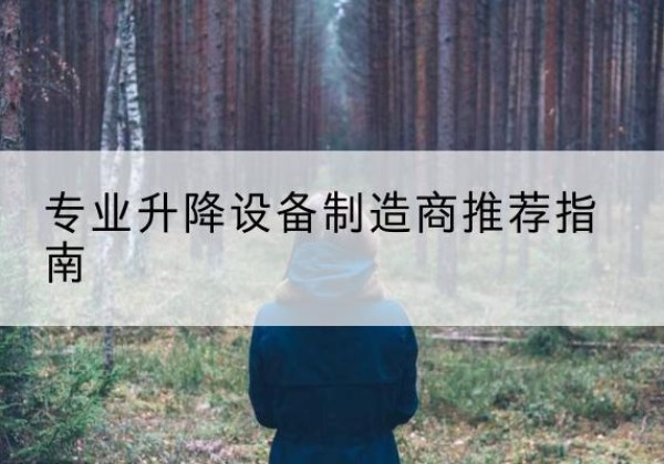 溧水电动剪叉升降平台厂家-专业升降设备制造商推荐指南